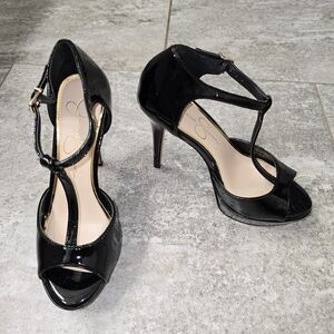 Jessica Simpson Black Patent Leather Heels